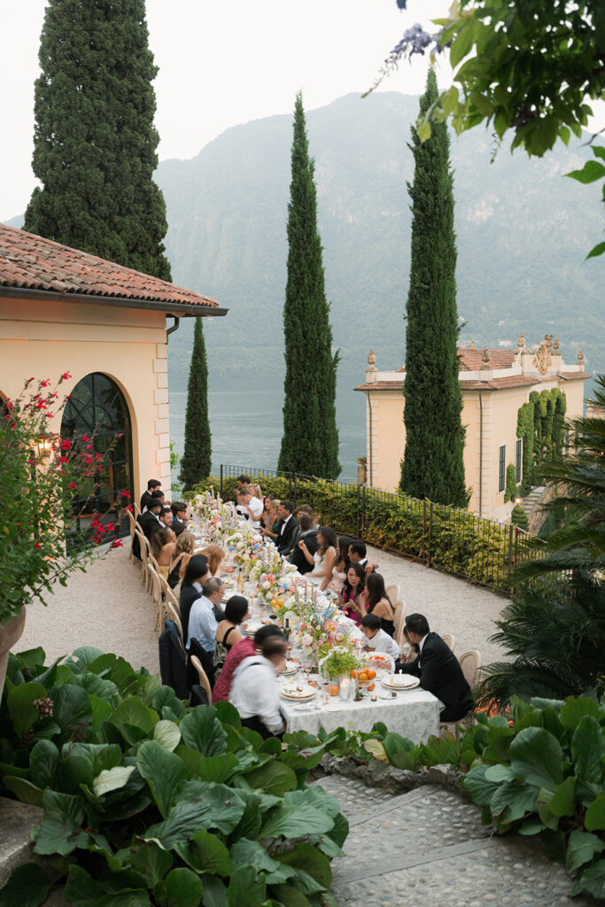 Luxury wedding florals designed for a Villa Balbianello wedding