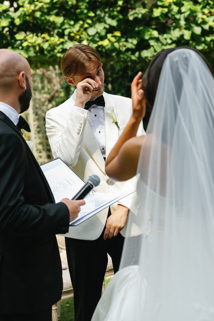 Intimate luxury wedding ceremony inside The Ritz Paris