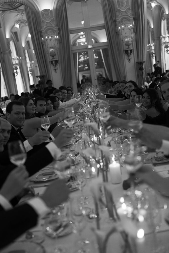 Elegant floral and tablescape design at The Ritz Paris wedding