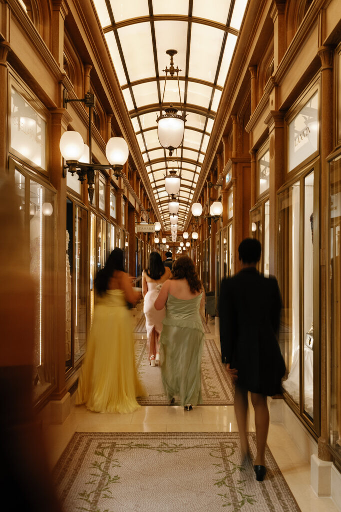 Elegant wedding guests celebrating at The Ritz Paris