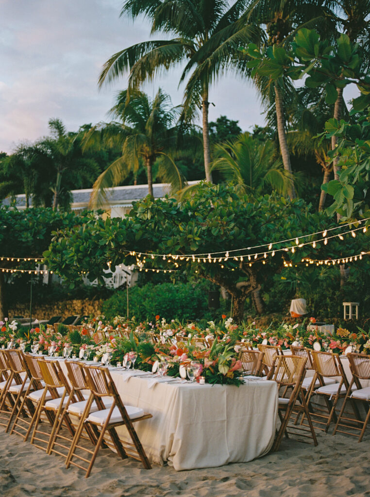 Luxury destination wedding rehearsal dinner in Jamaica