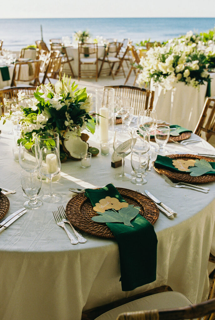 Luxury Jamaica wedding reception at Round Hill Resort