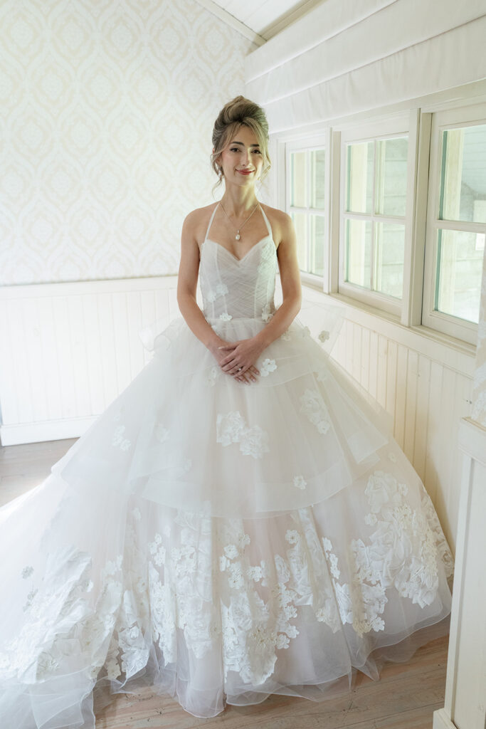 Bride getting ready for a May wedding at Pippin Hill Farm & Vineyards
