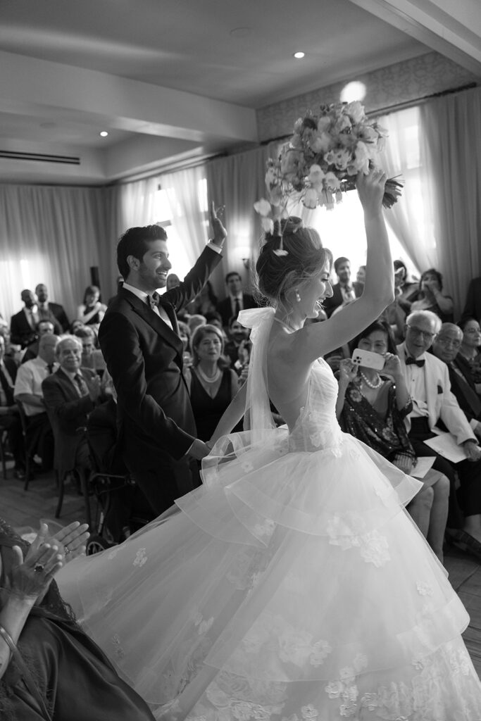 Elegant spring wedding reception at Pippin Hill in Virginia