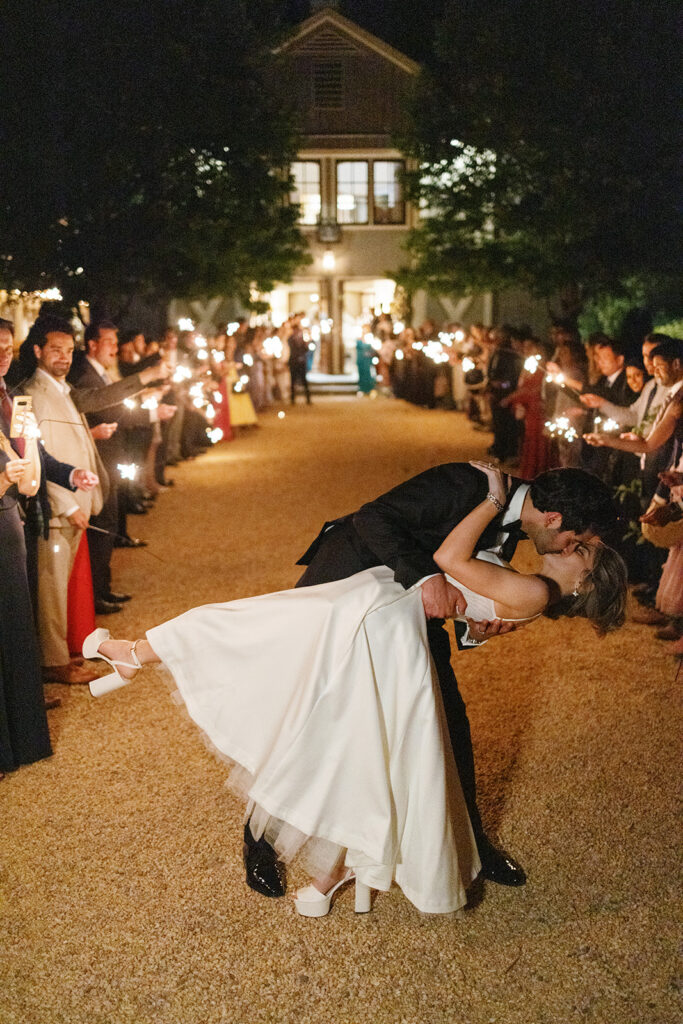 Outdoor wedding celebration at Pippin Hill Farm & Vineyards