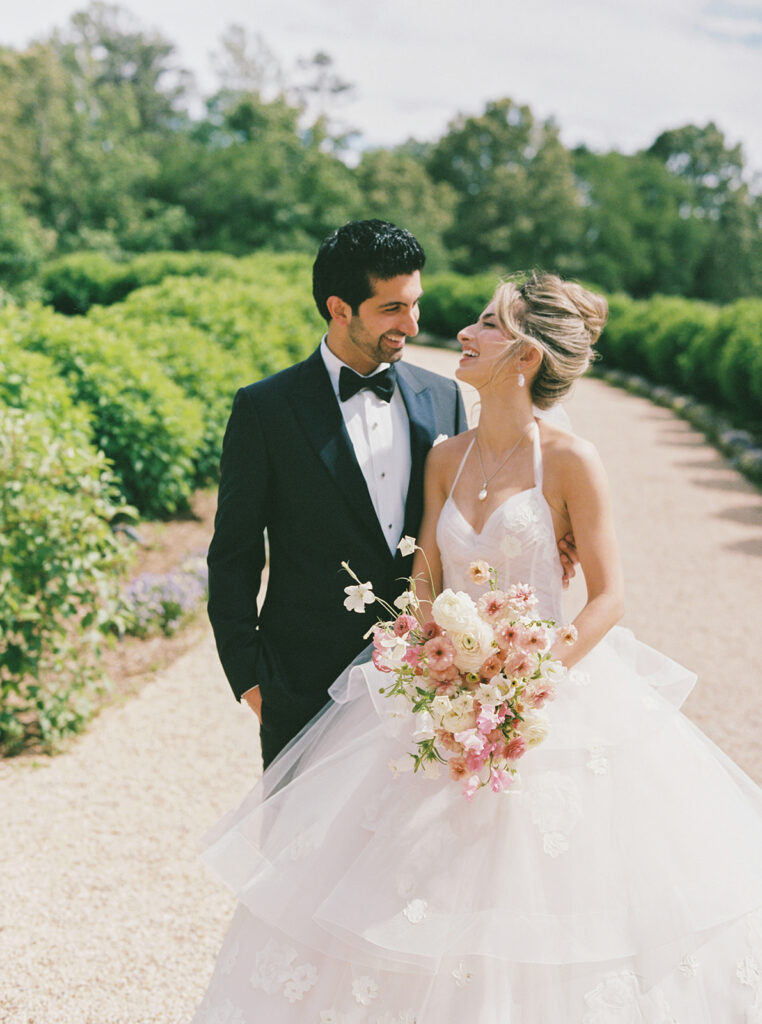 Spring wedding ceremony overlooking the vineyards at Pippin Hill